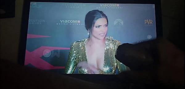  Masturbation on Deepika Padukone cumshot cum tribute shag fap on boobs cleavage